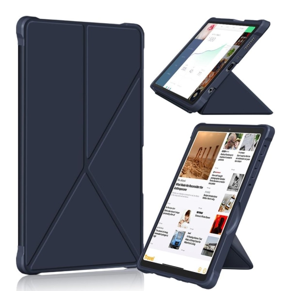 Samsung Galaxy Tab A7 Lite 8.7 - Origami Case Stand Fodral - Mörk Blå