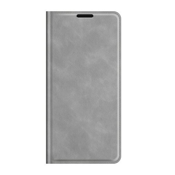 Samsung Galaxy S22 Ultra Fodral Flip Läder Grå