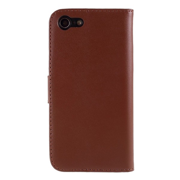 iPhone 7/8/SE (2020/2022) - Äkta Läder Plånboksfodral - Brun Brown Brun