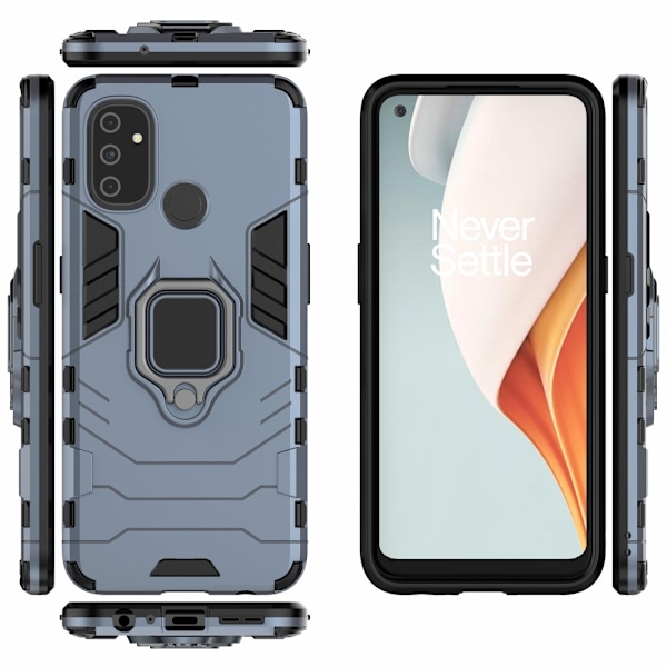 OnePlus Nord N100 - Hybrid Ring Skal - Blå Blue Blå