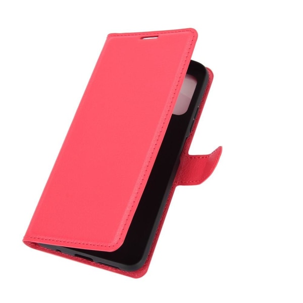 Xiaomi Redmi 9T - Litchi Läder Fodral - Röd Red Röd