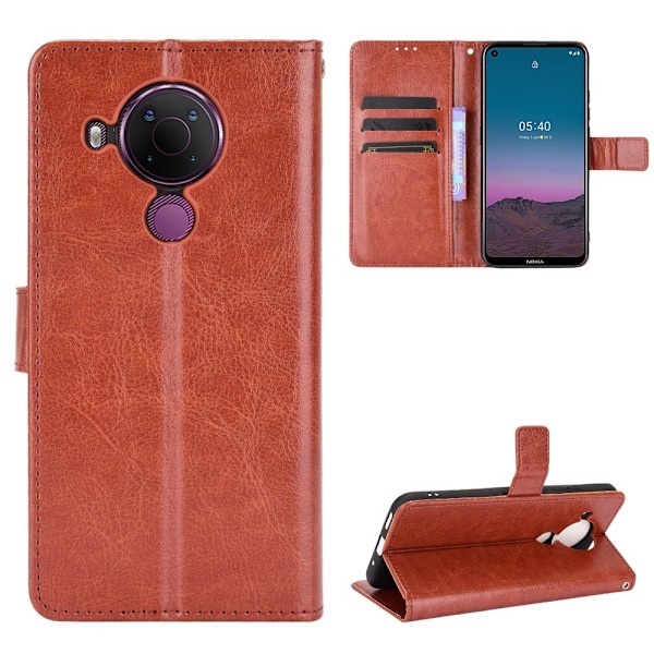 Nokia 5.4 - Crazy Horse Fodral - Brun Brown Brun