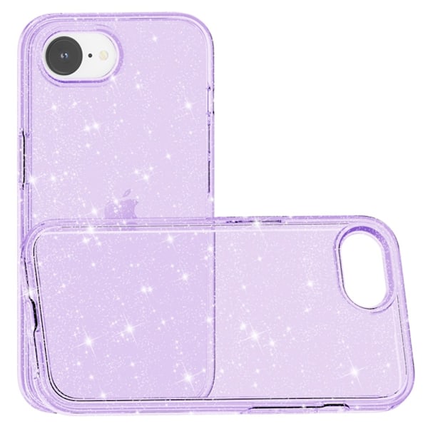 iPhone 16e Skal Glitter Shockproof Lila