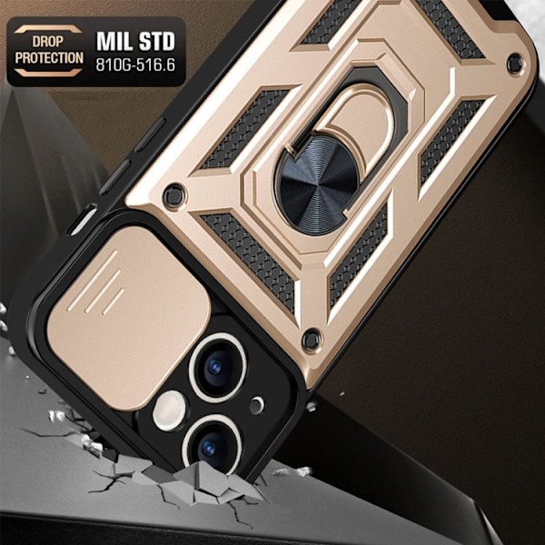 iPhone 14 Pro Skal CamShield Hybrid Ring Guld
