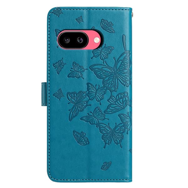 Google Pixel 10a Fodral Med Fjäril Tryck Blå
