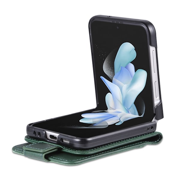 AZNS Galaxy Z Flip 5 Fodral Läder Grön