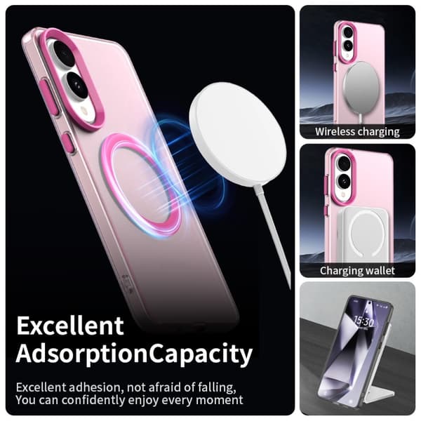 Samsung Galaxy S25 Edge Skal MagSafe Slim Matt Rosa