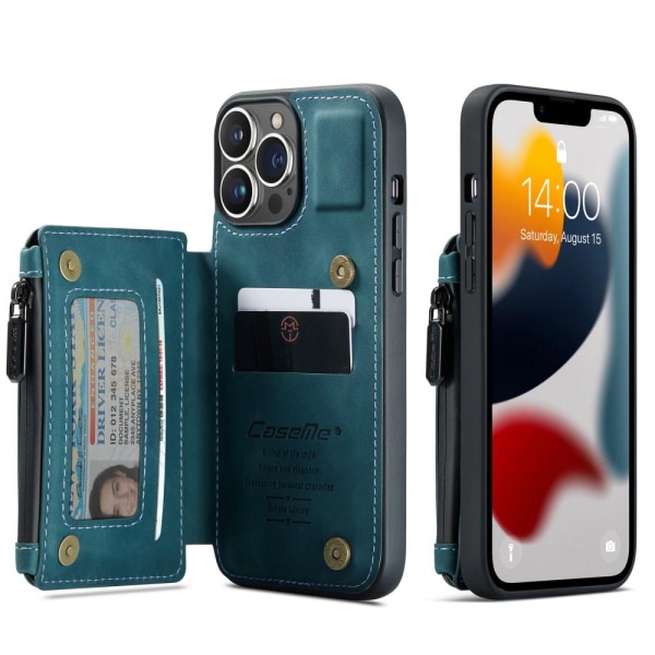CASEME iPhone 13 Pro Max Skal Med Magnetisk Plånbok Blå