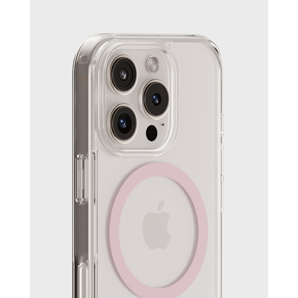 holdit iPhone 16 Mobilskal MagSafe Rosa/Transparent