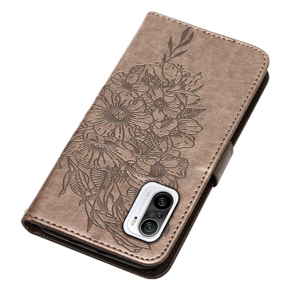 Xiaomi Mi 11i - Butterfly Läder Fodral - Grå grå