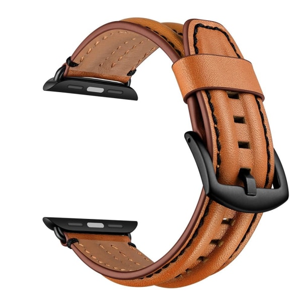 Äkta Läder Armband Apple Watch 42/44/45/49 mm Brun Brown Brun