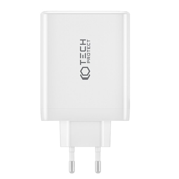 Tech-Protect 100W GaN PD/QC Väggladdare 3x USB-C 1x USB-A Svart