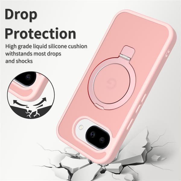 Google Pixel 10a Skal MagSafe Kickstand Hybrid Rosa