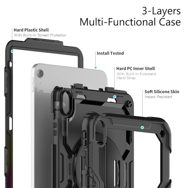 iPad 11 2025 / 10.9 2022 Fodral 360° Shockproof Kickstand
