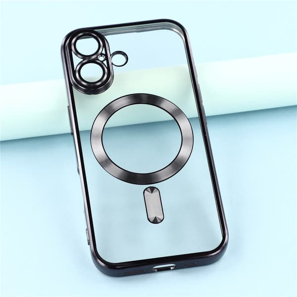 iPhone 17 Skal MagSafe Electroplated TPU Svart