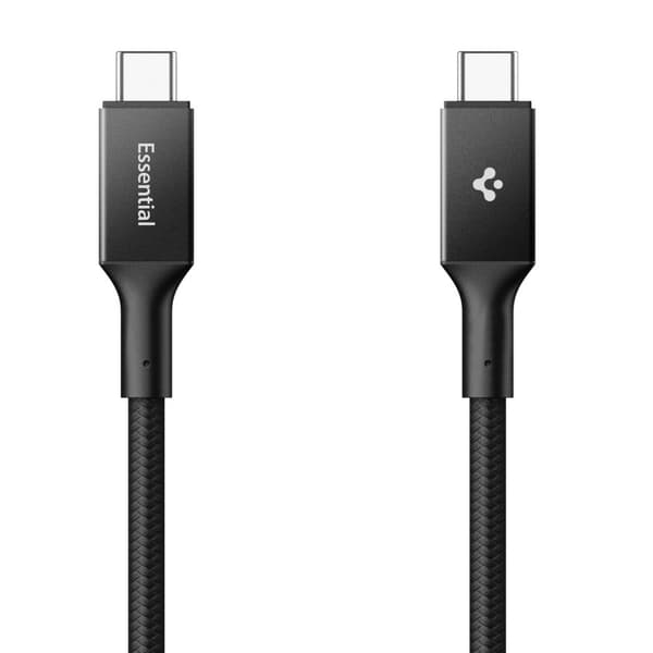 Spigen 1m 100W USB-C - USB-C Kabel Essential Svart