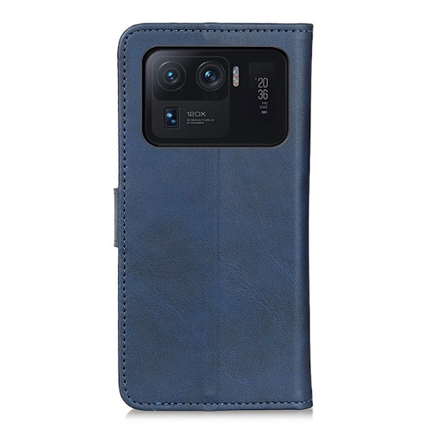 Xiaomi Mi 11 Ultra - Solid Läder Fodral - Blå Blue Blå