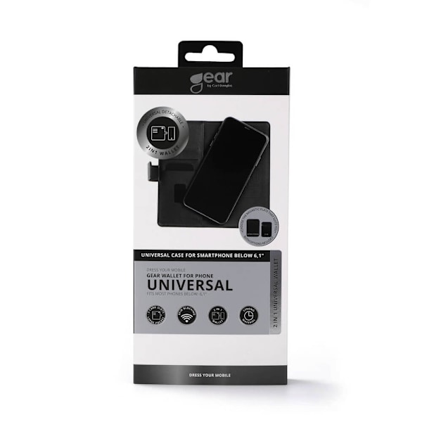 GEAR Universal Max 6.1" 2in1 Magnet Fodral / Skal Svart