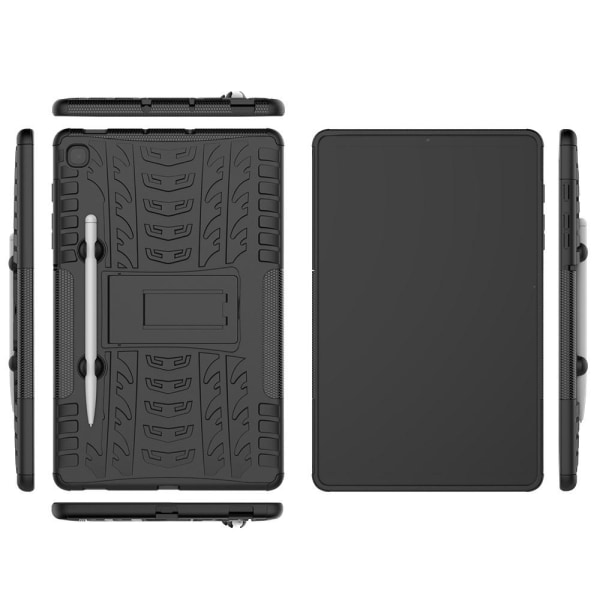 Samsung Galaxy Tab S6 Lite Skal Rugged Kickstand Armor Svart Black Svart