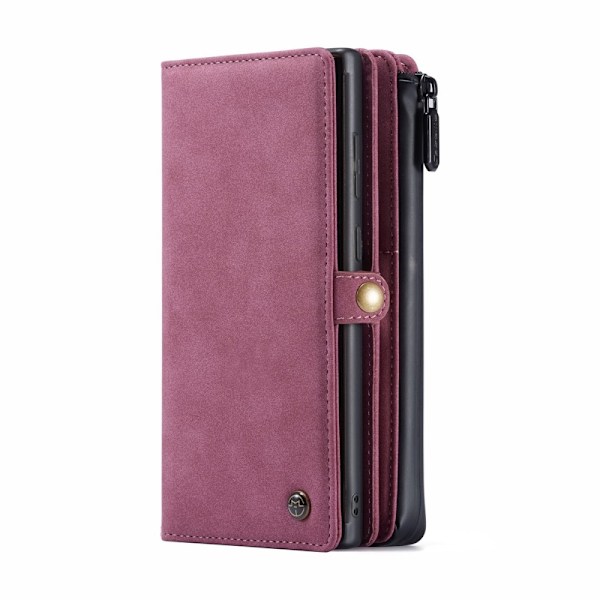 Samsung Galaxy S21 Plus - CASEME 2-i-1 Multifunktionellt Plånboksfodral - Röd Red Röd
