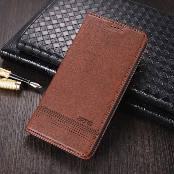 Xiaomi Mi 11 - AZNS Läder Flip Fodral - Brun Brown Brun