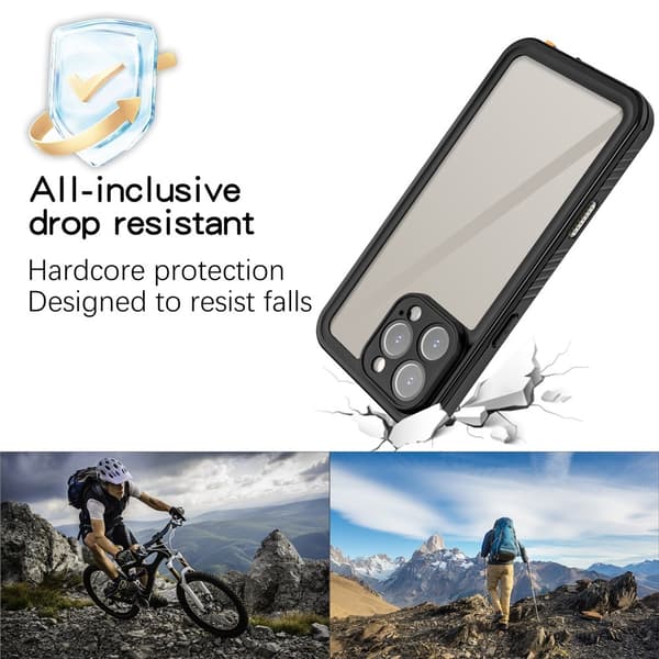 REDPEPPER iPhone 16 Pro Max Skal 360 Vattentät IP68 Svart