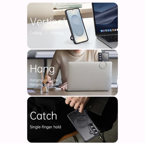 Samsung Galaxy S26 Skal MagSafe Kickstand Vit