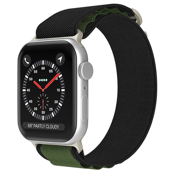 Apple Watch 38/40/41/42 mm Armband Alpine Pro Loop Svart/Grön