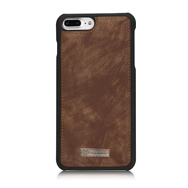 iPhone 7/8 Plus - CASEME 2-i-1 Multifunktionellt Plånboksfodral - Brun Brown Brun