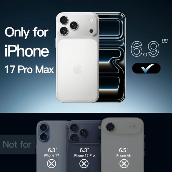 iPhone 18 Pro Max / 17 Pro Max MagSafe Skal Transparent - Premium