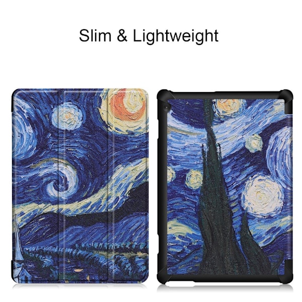 Lenovo Tab M10 TB-X605F TB-X505F Tri-Fold Fodral - Brush Painting