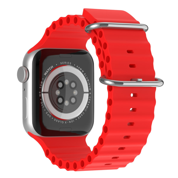 Apple Watch 41/40/38 mm Armband Ocean Wave Röd