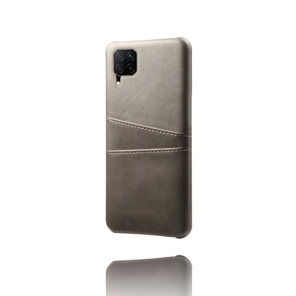 Huawei P40 Lite - Skal med Kortfack - Grå Grey Grå