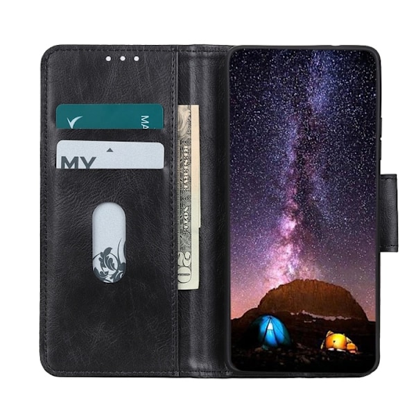 OnePlus 10 Pro 5G Fodral Crazy Horse Läder Svart