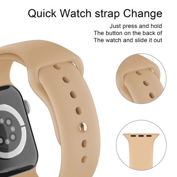 Apple Watch 38/40/41 mm Silikon Armband (S/M) Valnöt