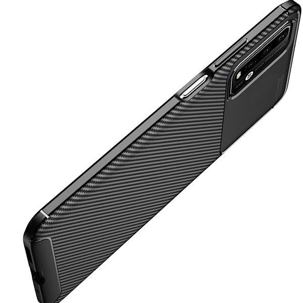 Xiaomi Redmi 9T - Kolfiber Textur Skal - Svart Black Svart