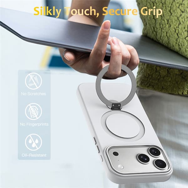 iPhone 17 Pro Skal MagSafe Kickstand Hybrid Vit