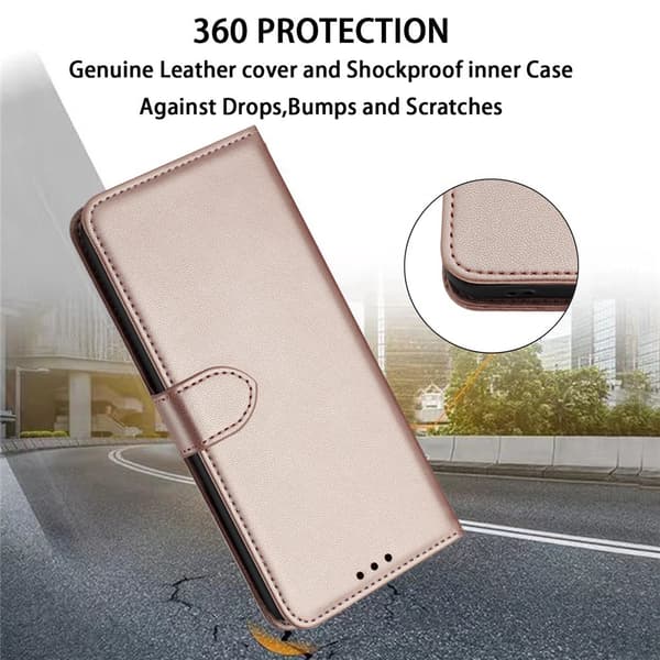 Samsung Galaxy S26 Fodral Läder Roséguld