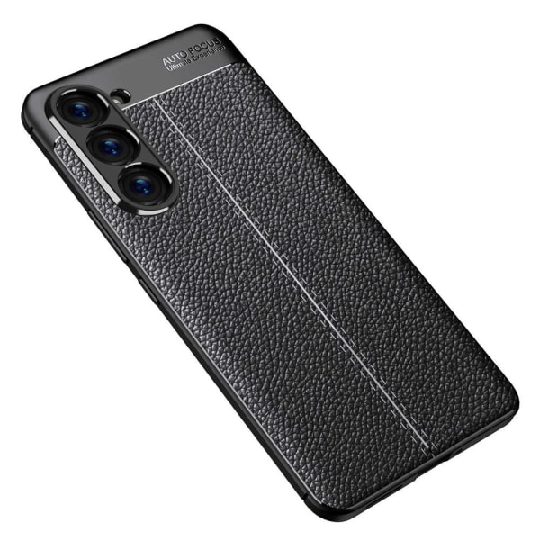 Samsung Galaxy S23 Plus Skal Litchi Textur Blå