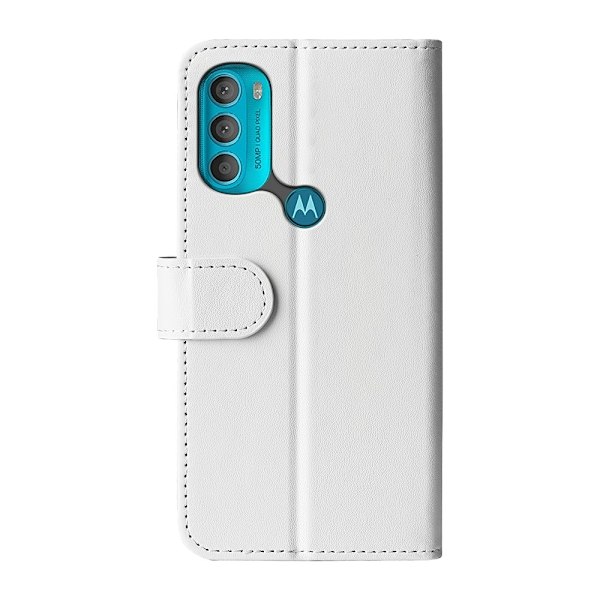 Motorola Moto G71 Fodral Crazy Horse Vit