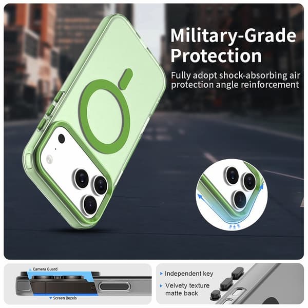 iPhone 17 Pro Max Skal MagSafe Hybrid Grön