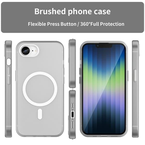 iPhone 17e / 16e Skal MagSafe Slim Matt Vit