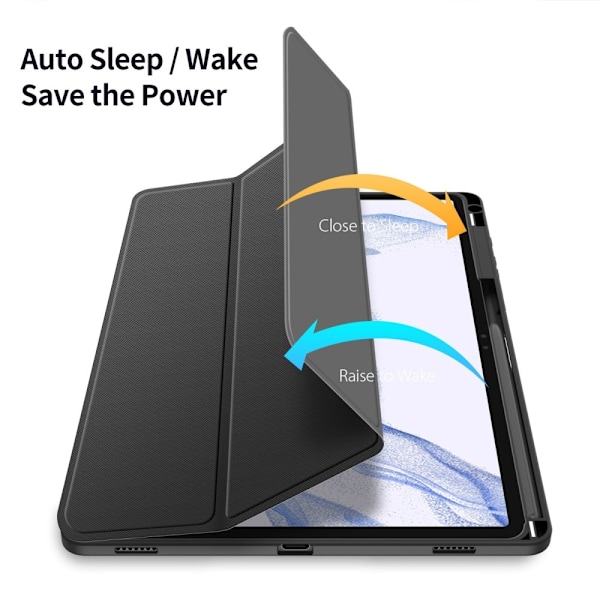 DUX DUCIS Galaxy Tab S9 Plus Fodral TOBY Tri-Fold Svart