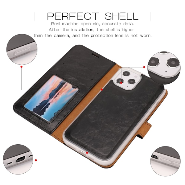 iPhone 12 Pro Max - Magnet 2in1 Skal/Fodral - Svart Black Svart