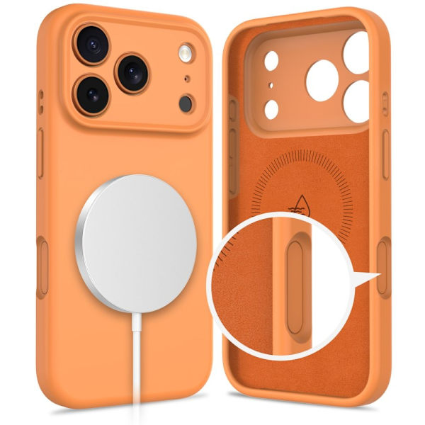 Tech-Protect iPhone 17 Pro Skal MagSafe Silicone Cosmic Orange