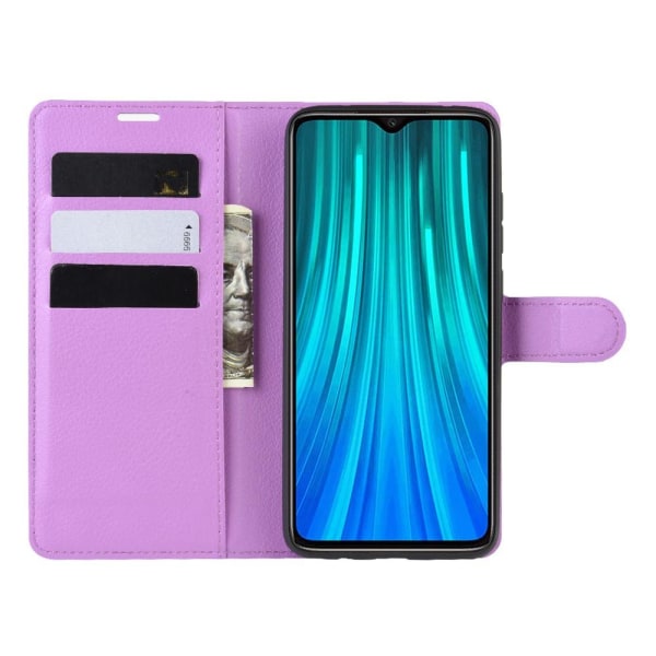 Xiaomi Redmi Note 8 Pro - Litchi Plånboksfodral - Lila Purple Lila