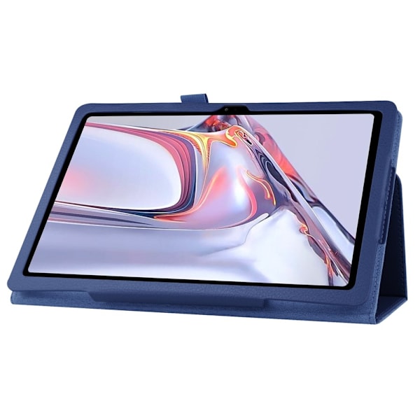 Samsung Galaxy Tab A7 10.4 Fodral Litchi läder Mörk Blå DarkBlue Mörk Blå