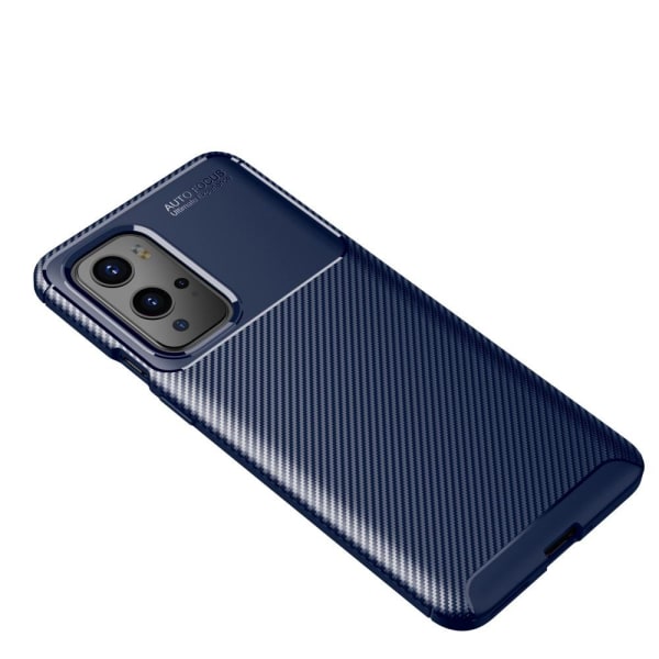 OnePlus 9 Pro - Kolfiber Textur Skal - Blå Blue Blå