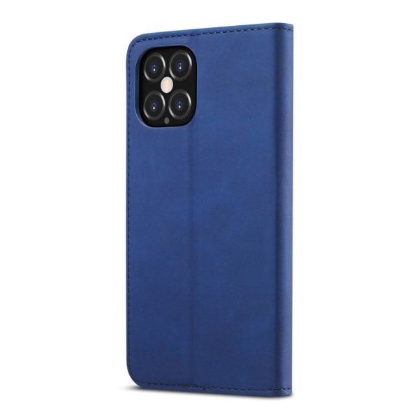 iPhone 12 Pro Max - LC.IMEEKE Läder Flip Fodral - Blå Blue Blå
