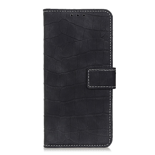 iPhone 12 Pro Max - Krokodil Textur Fodral - Svart Black Svart